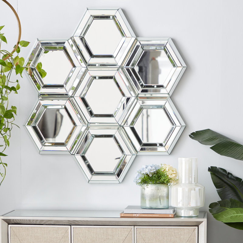 Mercer41 Large Hexagon Wall Mirror, 39.5" X 41" Wayfair.ca